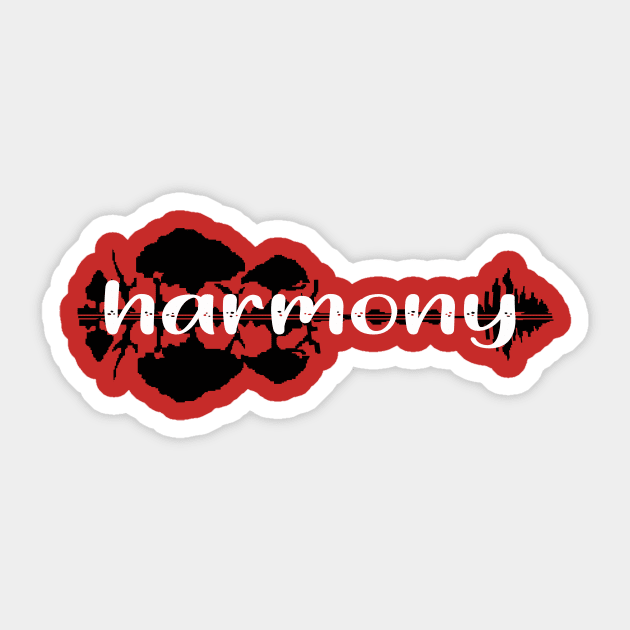 Music Shirts - Guitar Harmony Sticker by Sam Andrea
